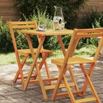 vidaXL Table de jardin pliante Pliant Naturel 60 x 60 x 72 cm