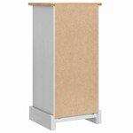 vidaXL Table de chevet avec tiroir Blanc 35 x 32 5 x 74 cm Pin massif