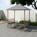 Vidaxl chapiteau de jardin avec table et bancs 2 5x1 5x2 4m anthracite