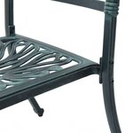 vidaXL Chaises de jardin lot de 2 vert aluminium coulé