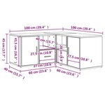 vidaXL Armoire d'angle blanc 160x40x45 cm bois d’ingénierie