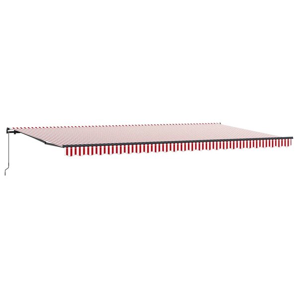 vidaXL Auvent Rétractable Rouge et blanc 600 × 350 cm tissu