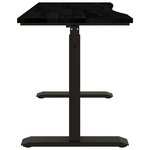 vidaXL Bureau Noir et Brun Foncé 120 x 60 cm Bois de chêne massif