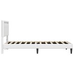 vidaXL Cadre de lit avec bandes LED Blanc 100 x 200 cm Simili cuir