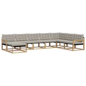 vidaXL Ensemble de canapés d'extérieur 8 pc Bois d'Acacia Massif