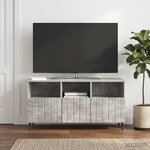 vidaXL Meuble TV Gris béton 102 x 34 5 x 50 cm Bois d'ingénierie