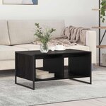 vidaXL Table basse Chêne noir 80 x 50 x 40 cm Bois d'ingénierie