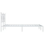 vidaXL Cadre de lit métal sans matelas et tête de lit blanc 120x200 cm