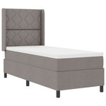 vidaXL Lit à ressorts avec matelas Taupe 80x200 cm en tissu