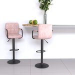 vidaXL Tabourets de bar lot de 2 rose velours