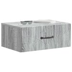 vidaXL Cabinet de chevet mural 2 Pièces Sonoma gris 49 x 34 5 x 20 cm