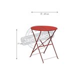 Table ronde en acier 60 cm cuba