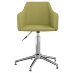 vidaXL Chaises pivotantes à manger lot de 6 vert tissu