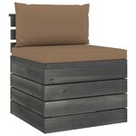 vidaXL Salon palette de jardin 6 Pièces avec coussins bois de pin massif