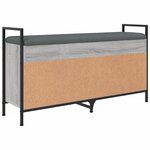 vidaXL Banc à chaussures sonoma gris 105 5x32x57 5cm bois d'ingénierie