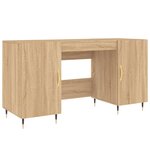 vidaXL Bureau chêne sonoma 140x50x75 cm bois d'ingénierie