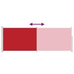 vidaXL Auvent latéral rétractable 160 x 500 cm Rouge