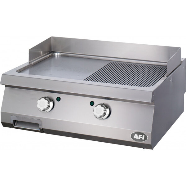 Grill électriques à poser double plaque semi-lisse et semi-nervurée - acier carbone ou chrome - série 900 - afi collin lucy -  - ac