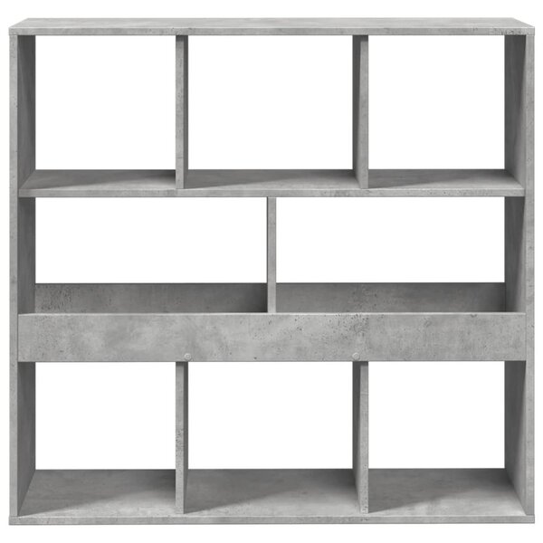Séparateur De Pièce / Bibliothèque VidaXL - Gris Béton & Bois D'ingénierie - Neuf