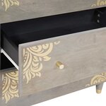 vidaXL Buffet 2 Pièces Gris 60 x 33 x 75 cm Bois de mangue massif