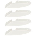 vidaXL Étagère flottante avec étagère 4 Pièces Blanc 18 x 18 x 2 cm