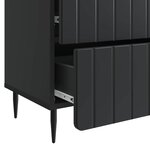 vidaXL Cabinet de chevet Noir 62 x 34 5 x 49 5 cm Bois d'ingénierie