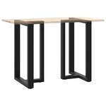 vidaXL Pieds de table de bar en T  2 pièces  noir  60 x 35 x (90-91) cm  acier