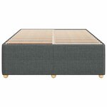 vidaXL Cadre de lit sans matelas gris foncé 140x190 cm tissu