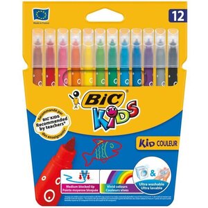 BIC Kids Kid Couleur 12 Feutres de Coloriage