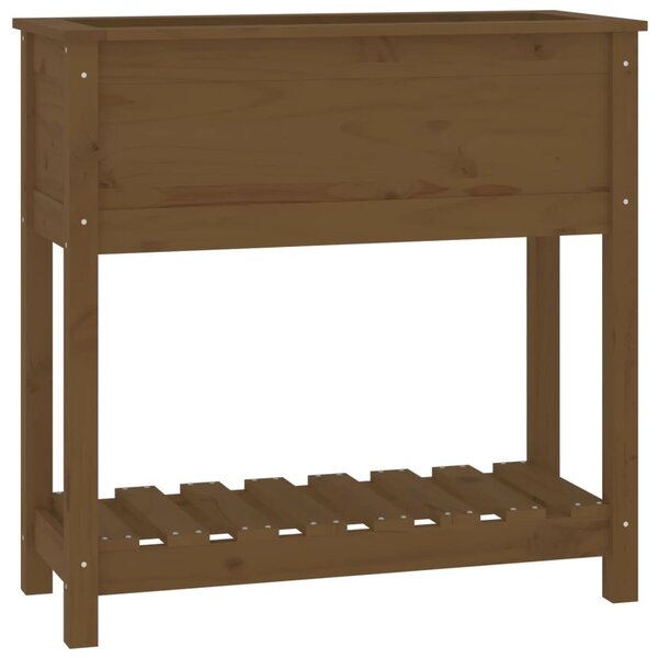 vidaXL Jardinière avec étagère Marron miel 82 5x34 5x81 cm Bois de pin