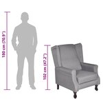 vidaXL Fauteuil gris tissu