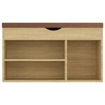 vidaXL Banc à chaussures et coussin Chêne sonoma Bois d'ingénierie