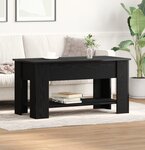 Table basse en chêne noir - 101x49x52 cm en bois d'ingénierie