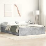 vidaXL Cadre de lit sans matelas gris béton 120x200 cm