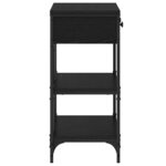 vidaXL Table console avec tiroir Chêne noir Bois d'ingénierie