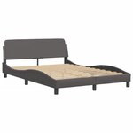 vidaXL Cadre de lit sans matelas Hvar gris 120x200 cm similicuir