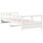 vidaXL Lit de jour sans matelas blanc 90x200 cm bois de pin massif