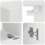 vidaXL Ensemble de meuble TV mural 4 Pièces Blanc Bois d'ingénierie