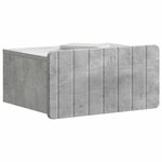 vidaXL Cabinet de chevet mural Gris béton 49 x 34 5 x 24 cm