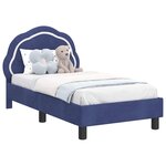 vidaXL Cadre de lit pour tout-petit avec tête de lit Bleu police