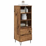 vidaXL Haut Armoire Bois Ancien 40 x 36 x 110 cm Bois d'ingénierie