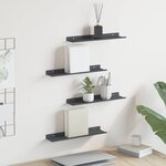 vidaXL Étagère flottante 4 Pièces Anthracite 40 x 8 5 x 2 5 cm Acier