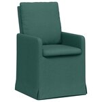 vidaXL Chaises de salle à manger 2 pc tissu Vert foncé 57 x 67 x 98 cm