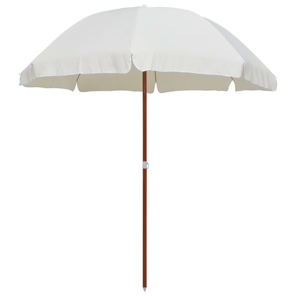 vidaXL Parasol de jardin avec mât en acier 240 cm Sable