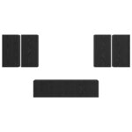 vidaXL Ensemble meuble TV Montage mural Chêne noir Bois d'ingénierie