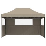 vidaXL Tente de fête Taupe 292 x 440 x 315 cm Tissu Oxford