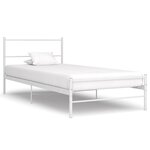vidaXL Cadre de lit sans matelas blanc métal 100x200 cm