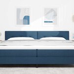 vidaXL Tête de lit LED avec bandes LED Bleu 200 cm tissu
