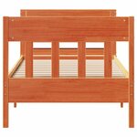 vidaXL Cadre de lit sans matelas cire marron 75x190 cm bois pin massif