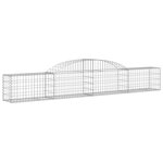 vidaXL Panier de gabions arqué 300x30x40/60 cm Fer galvanisé